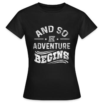 aventure - T-shirt Femme - noir - Devant - AI Model Female 172 dark (172cm)