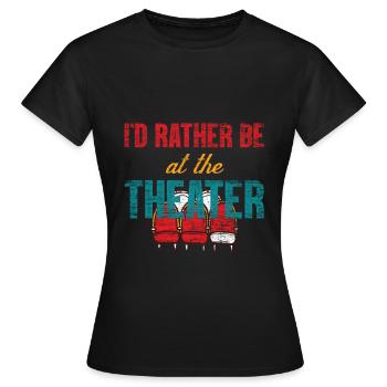 Theater - Frauen T-Shirt - Schwarz - Vorne - AI Model Female 172 dark (172cm)