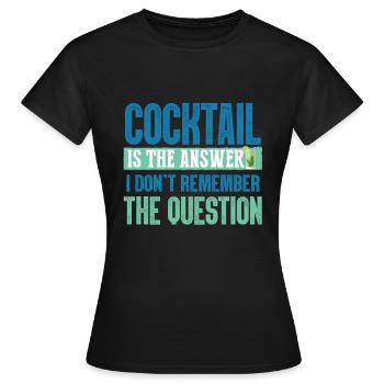 cocktails - T-shirt Femme - noir - Devant - AI Model Female 172 dark (172cm)