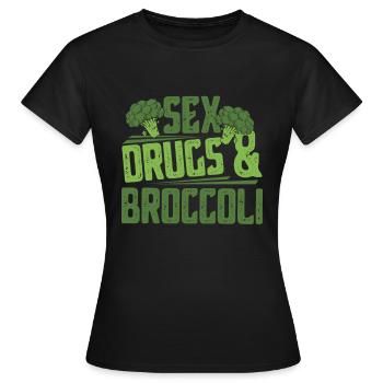 brocoli - T-shirt Femme - noir - Devant - AI Model Female 172 dark (172cm)