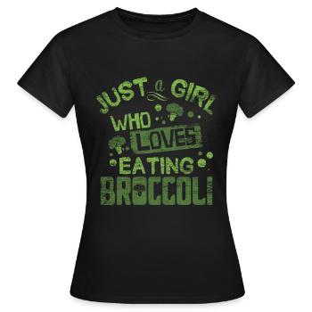 brocoli - T-shirt Femme - noir - Devant - AI Model Female 172 dark (172cm)