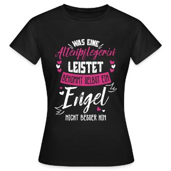 Altenpflegerin - Frauen T-Shirt - Schwarz - Vorne - AI Model Female 172 dark (172cm)