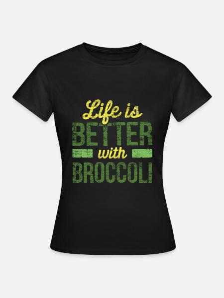 Brokkoli - Frauen T-Shirt - Schwarz