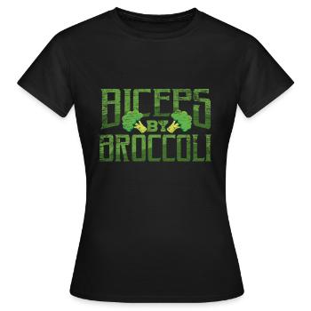 Brokkoli - Frauen T-Shirt - Schwarz - Vorne - AI Model Female 172 dark (172cm)