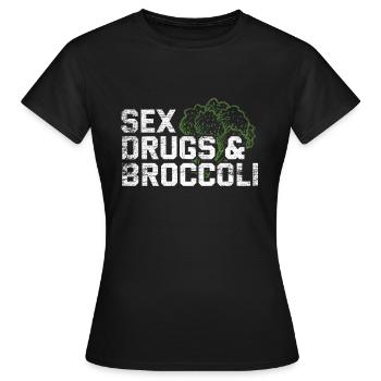 brocoli - T-shirt Femme - noir - Devant - AI Model Female 172 dark (172cm)