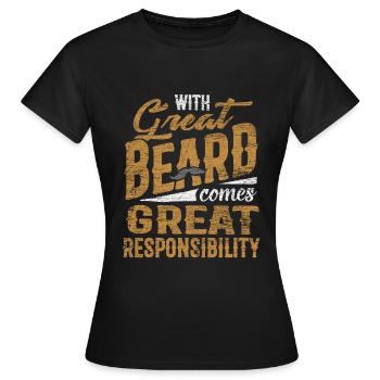 Bart - Frauen T-Shirt - Schwarz - Vorne - AI Model Female 172 dark (172cm)