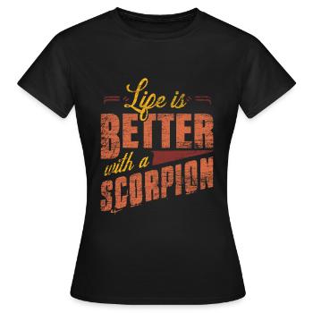 Scorpion - T-shirt Femme - noir - Devant - AI Model Female 172 dark (172cm)