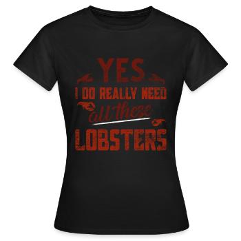 homard - T-shirt Femme - noir - Devant - AI Model Female 172 dark (172cm)