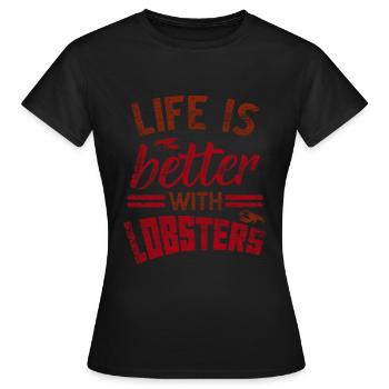 homard - T-shirt Femme - noir - Devant - AI Model Female 172 dark (172cm)