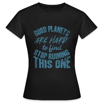 Protection climatique - T-shirt Femme - noir - Devant - AI Model Female 172 dark (172cm)