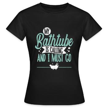 Badewanne - Frauen T-Shirt - Schwarz - Vorne - AI Model Female 172 dark (172cm)