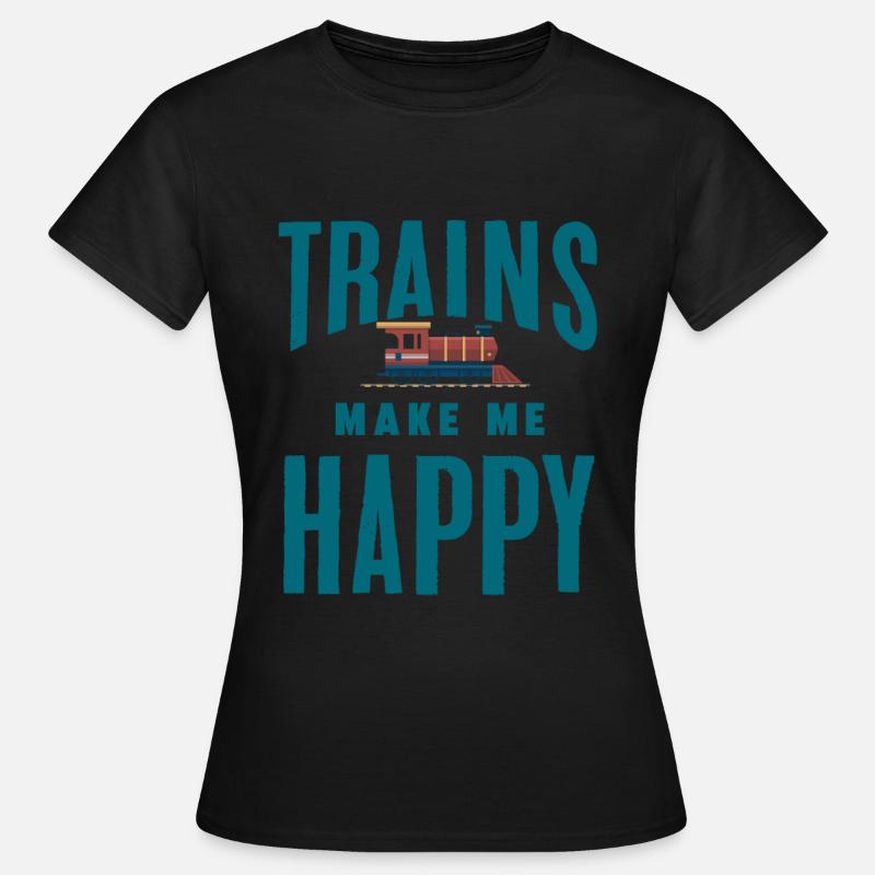 Trains - Women's T-Shirt - black