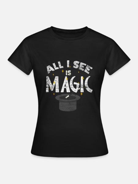 Magie Magier - Frauen T-Shirt - Schwarz