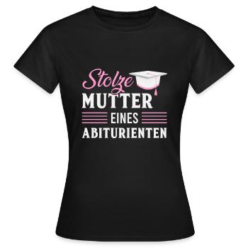 fier mère lycée diplôme d'études secondaires lycée - T-shirt Femme - noir - Devant - AI Model Female 172 dark (172cm)