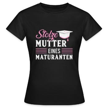 fier mère diplôme d'études secondaires diplôme d'études secondaires - T-shirt Femme - noir - Devant - AI Model Female 172 dark (172cm)