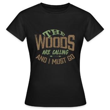 forêt - T-shirt Femme - noir - Devant - AI Model Female 172 dark (172cm)