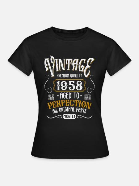 Geburtstag Jahrgang 1958 - Dame-T-shirt - sort