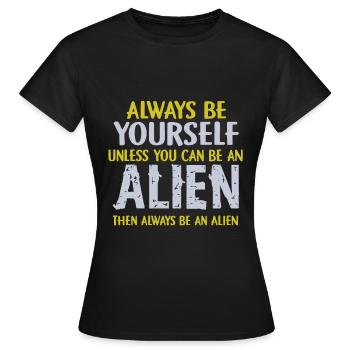 Alien - T-shirt Femme - noir - Devant - AI Model Female 172 dark (172cm)