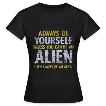 étranger - T-shirt Femme - noir - Devant - AI Model Female 172 dark (172cm)