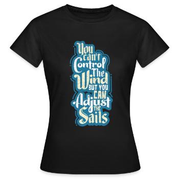 navigation à voile - T-shirt Femme - noir - Devant - AI Model Female 172 dark (172cm)