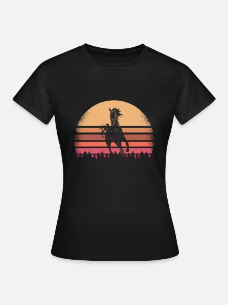 Pferd - Frauen T-Shirt - Schwarz