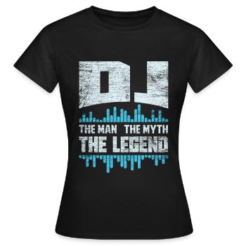 DJ disc-jockey - T-shirt Femme - noir - Devant - AI Model Female 172 dark (172cm)