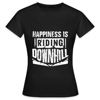 Downhill VTT - T-shirt Femme - noir - Devant - AI Model Female 172 dark (172cm)
