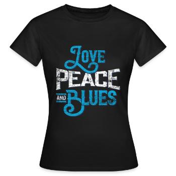 Blues - T-shirt Femme - noir - Devant - AI Model Female 172 dark (172cm)