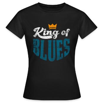 Blues - Frauen T-Shirt - Schwarz - Vorne - AI Model Female 172 dark (172cm)