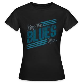 Blues - T-shirt Femme - noir - Devant - AI Model Female 172 dark (172cm)