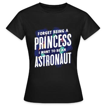 astronaut - Women's T-Shirt - black - Front - AI Model Female 172 dark (172cm)