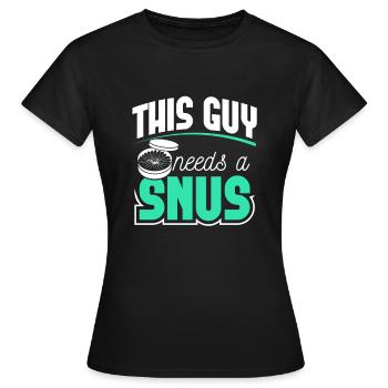 Snus non-fumeurs Nicotine Anti-tabac - T-shirt Femme - noir - Devant - AI Model Female 172 dark (172cm)