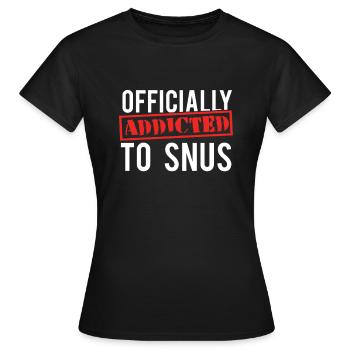 Snus non-fumeurs Nicotine Anti-tabac - T-shirt Femme - noir - Devant - AI Model Female 172 dark (172cm)