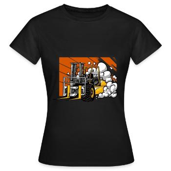 Chariots élévateurs Course Cadeau Élévateur élévateur cool - T-shirt Femme - noir - Devant - AI Model Female 172 dark (172cm)
