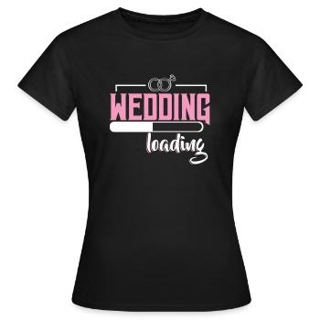 Demande en mariage Fiançailles | Demande de mariage - T-shirt Femme - noir - Devant - AI Model Female 172 dark (172cm)