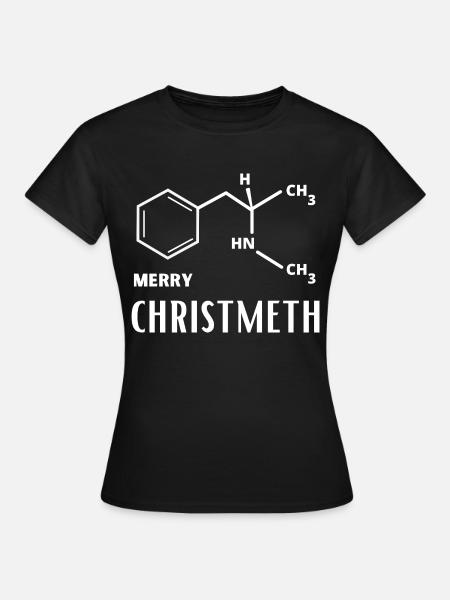 Merry Christmas / Christmeth - Frauen T-Shirt - Schwarz