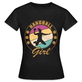 Handball Fille - T-shirt Femme - noir - Devant - AI Model Female 172 dark (172cm)