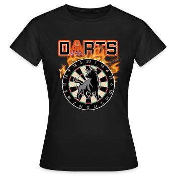 Fléchettes Bullseye - T-shirt Femme - noir - Devant - AI Model Female 172 dark (172cm)