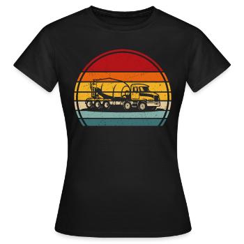Concrete Mixer Car Concrete Mixer Concrete Mixer Driver - Women's T-Shirt - black - Front - AI Model Female 172 dark (172cm)