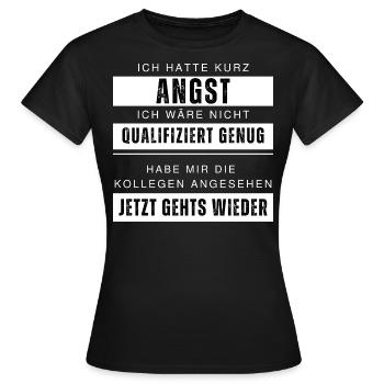 Unqualifizierte Kollegen Lustiger Spruch Arbeit - Frauen T-Shirt - Schwarz - Vorne - AI Model Female 172 dark (172cm)