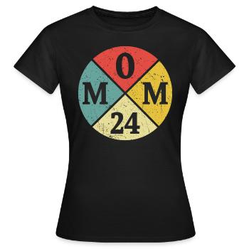 Mom 2024 Gift Mom 24 Expectant Mother - Women's T-Shirt - black - Front - AI Model Female 172 dark (172cm)
