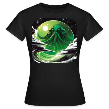Monstre immortel de Cthulhu dans l’espace - T-shirt Femme - noir - Devant - AI Model Female 172 dark (172cm)