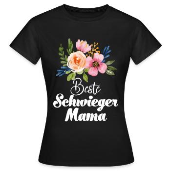 Beste Schwiegermama der Welt Schwiegermutter - Frauen T-Shirt - Schwarz - Vorne - AI Model Female 172 dark (172cm)