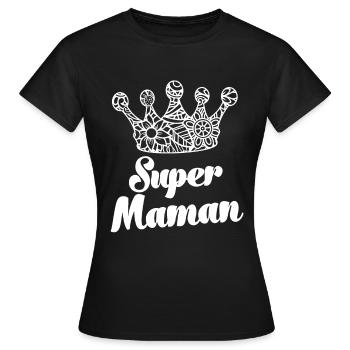 Super Mama Frankreich Mama Schweiz - Frauen T-Shirt - Schwarz - Vorne - AI Model Female 172 dark (172cm)