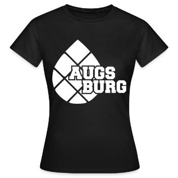 Augsburg Zirbelnuss blanc - T-shirt Femme - noir - Devant - AI Model Female 172 dark (172cm)