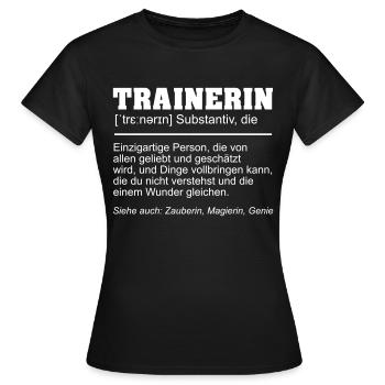 Trainerin Definition - Frauen T-Shirt - Schwarz - Vorne - AI Model Female 172 dark (172cm)