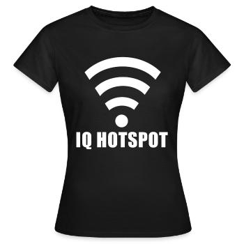 IQ Genie Wlan Hotspot Doué intelligent - T-shirt Femme - noir - Devant - AI Model Female 172 dark (172cm)