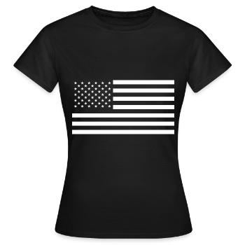 USA America flag États-Unis d'Amérique - T-shirt Femme - noir - Devant - AI Model Female 172 dark (172cm)