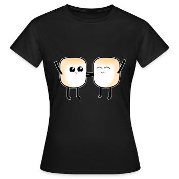 Marshmallow Marshmallows Sweet Candy Children - Women's T-Shirt - black - Front - AI Model Female 172 dark (172cm)