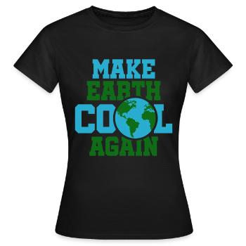 Protection de l'environnement protection du climat nature terre - T-shirt Femme - noir - Devant - AI Model Female 172 dark (172cm)